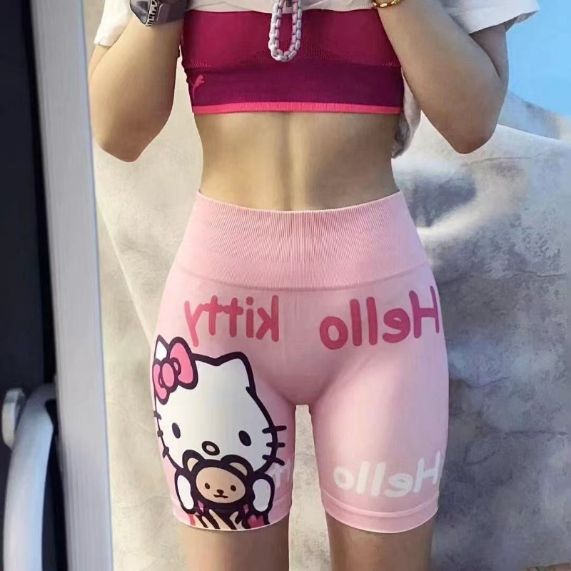 Yoga Pilates Girl - Peach Fitness Pilates Shorts, European and