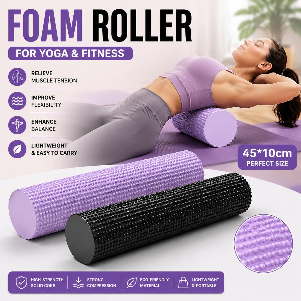 Pilates Yoga Stretching - EVA Foam Roller Body Exercises Roller