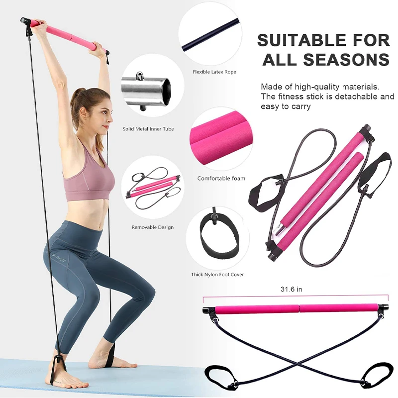 Pilates Yoga Combined - Fitness Bar Yoga Chest Expansion Tension